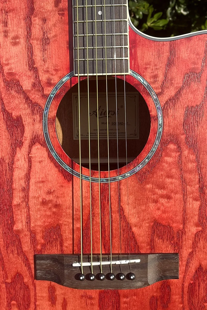 wholesale price aiersi brand new developed 41 inch Laminated Alder Top cutawat acoustic guitar for guitarist