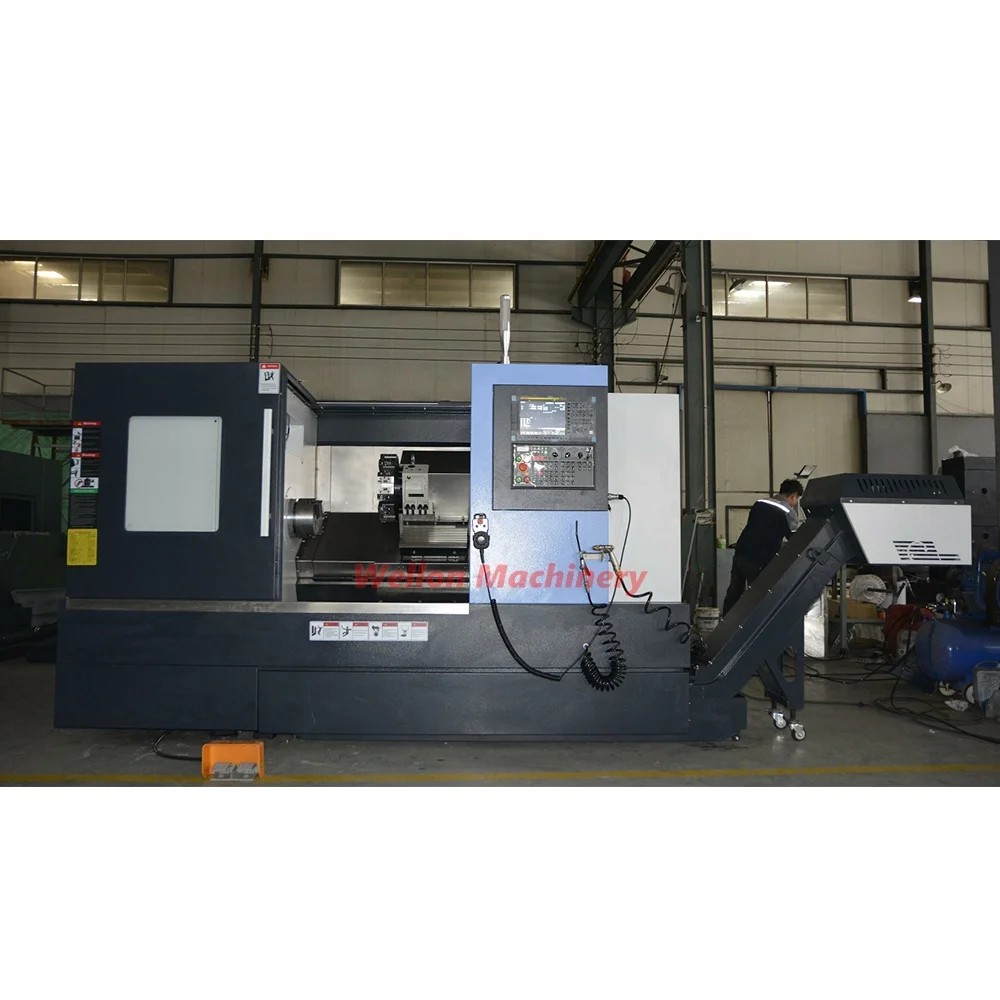 Heavy Duty TCK5075 CNC Slant Bed Lathe Machine for Metal Turning Horizontal Tilted Lathe Bed Machine