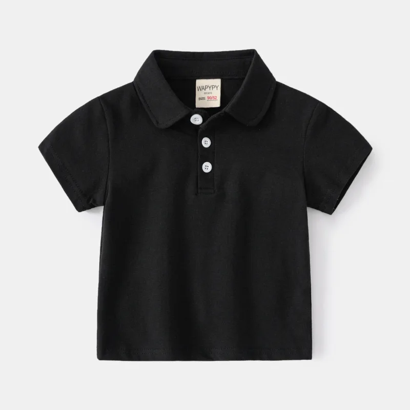 short sleeve school polo shirts for 3-4 years old baby boy Summer Casual Style plaid 100% Cotton polo t shirt kids boy