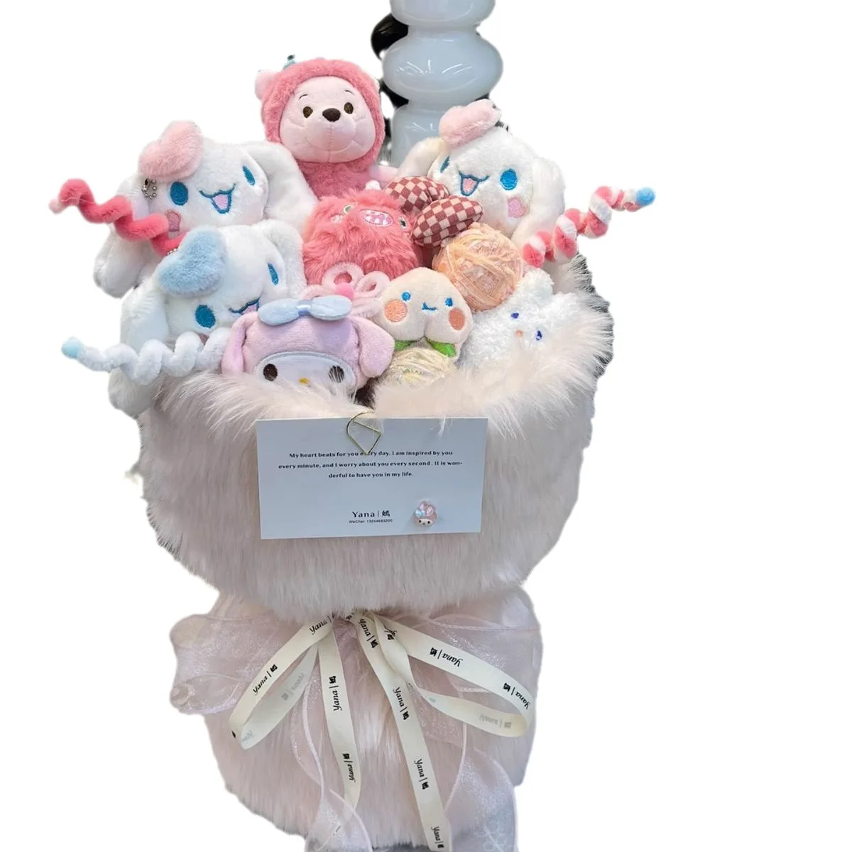 Wholesale Gift Bouquet Cartoon & Anime Kuromi My Melody Bouquet Doll Cute Flower Plush Valentines Day Gift Flower Plushie Toys