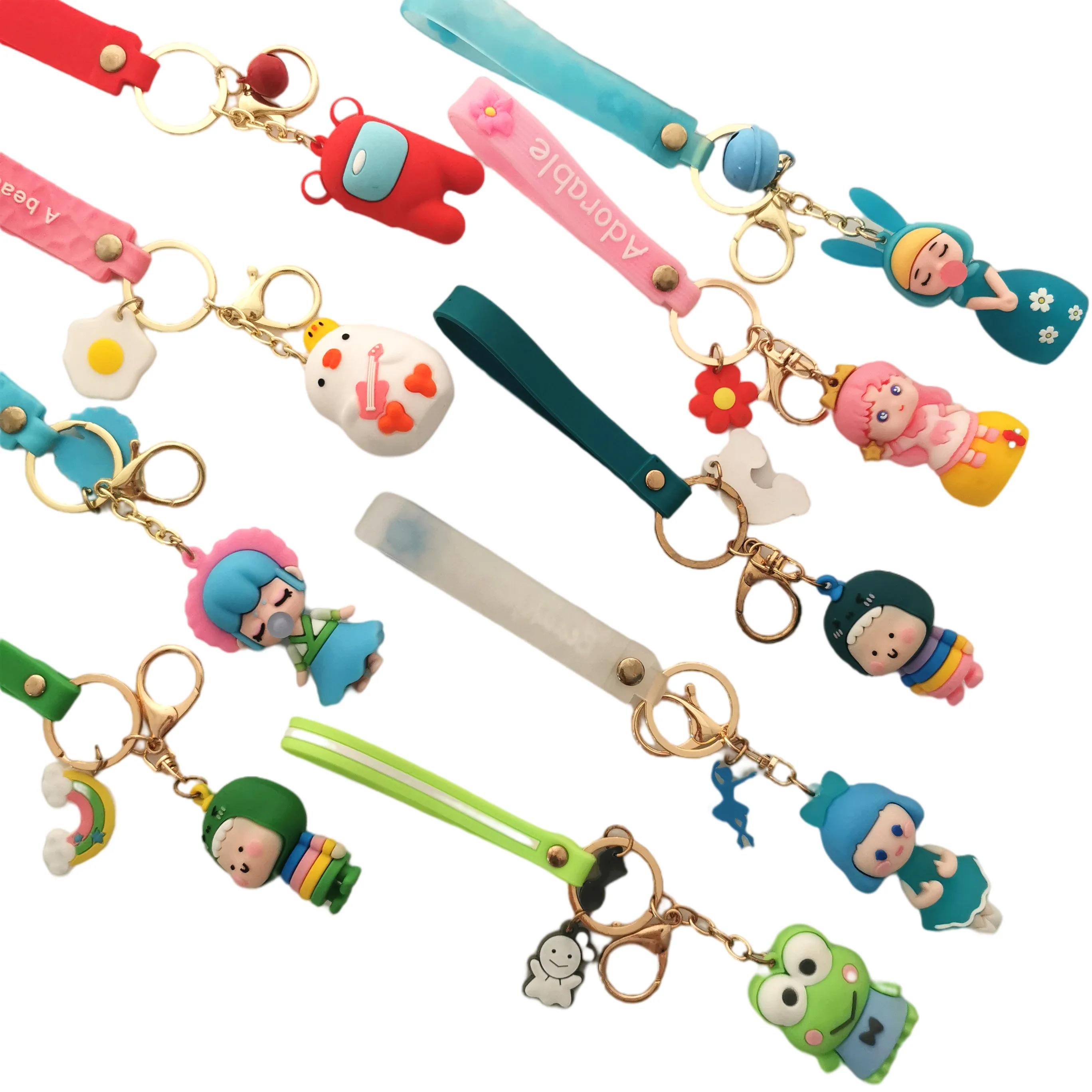  All Type of Key Chains Wholesale Personalized Custom 3D Soft PVC Rubber Keychains For Promotion Gift Keychain Woman