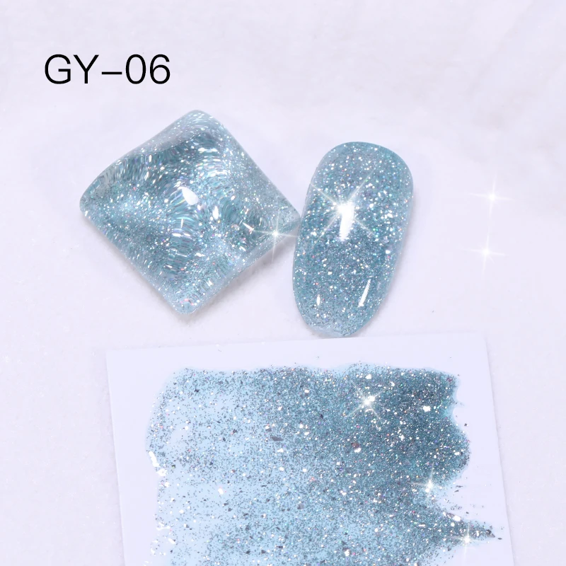 Manufacturer Nail Supplies Semi Permanent Hema Free Reflective Disco Gel Polish Glitter Private Label Logo Gel Polish Wholesale