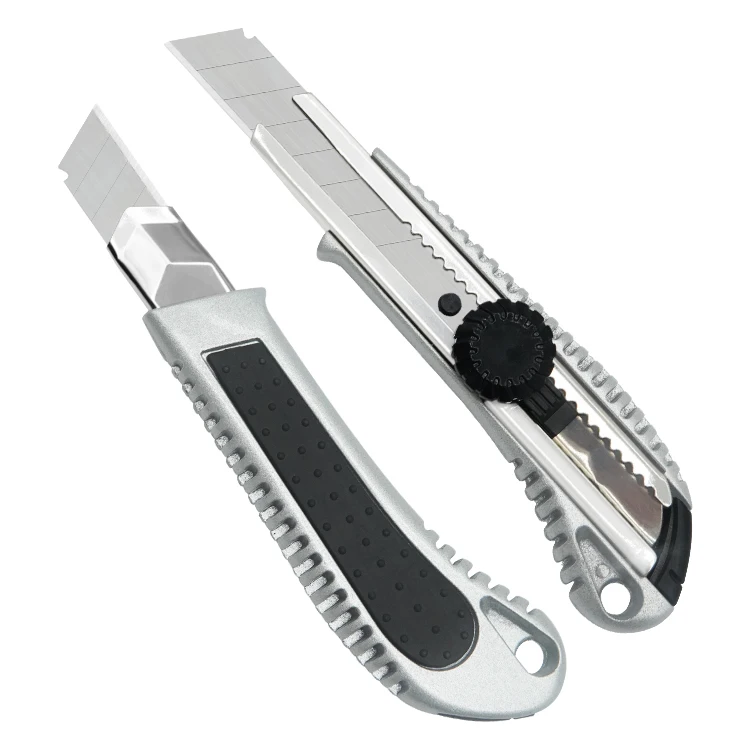 High quality precision mini portable paper box cutter alumina handle heavy duty auto lock snap off utility knife