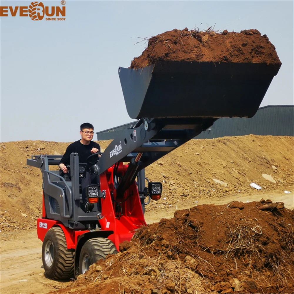 Everun Customised ER1220 1200kg Multi-Function Attachments Small Compact Wheel Loader