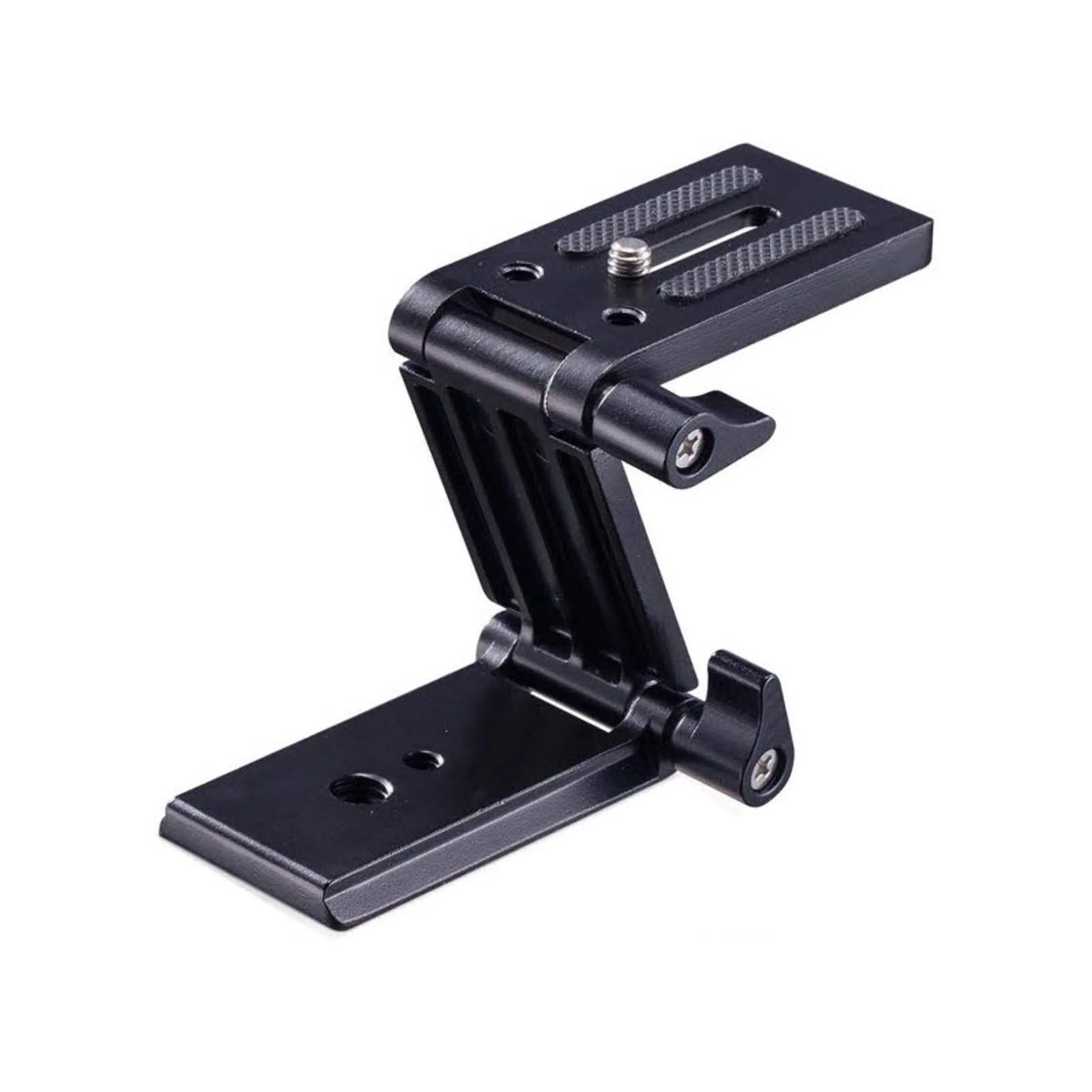 Universal Z Shape Tilt Head Mount Bracket Tripod Head Quick Release Plate Mounting for Monopod Slider Rail Cage Rig Stabilizer