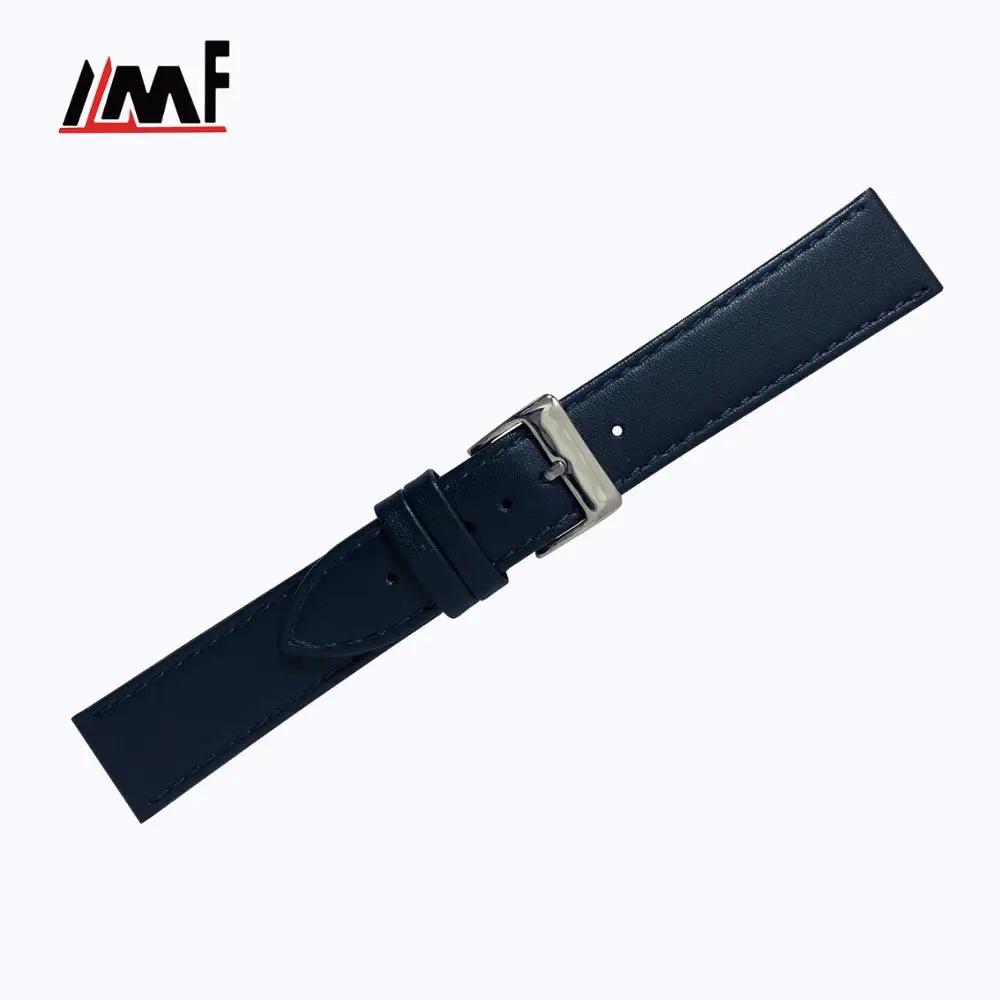 New Product Navy Blue Italian Style 12Mm Calf Leather Changeable Watch Belts Strap For Classic Watches