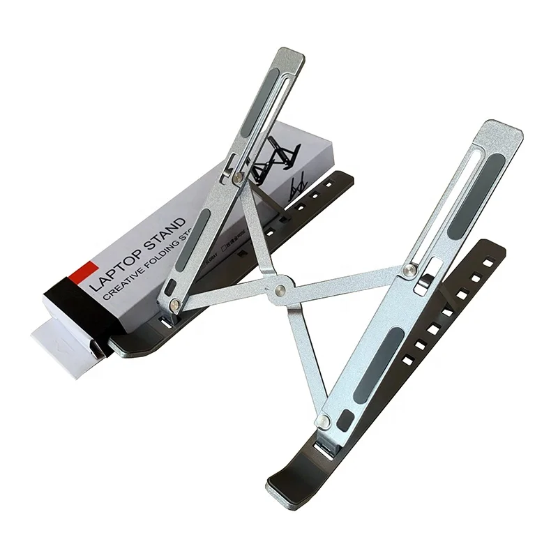 Custom Metal Slim Laptop Stand Portable Aluminum Laptop Stand Adjustable Support Laptop Stand For Tablet Notebook