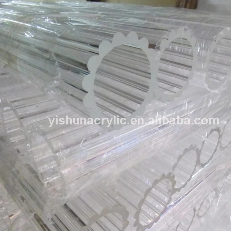 Guangzhou professional manufacturer custom flower special shaped plastic transparent pmma pipe acrylic plastic tube