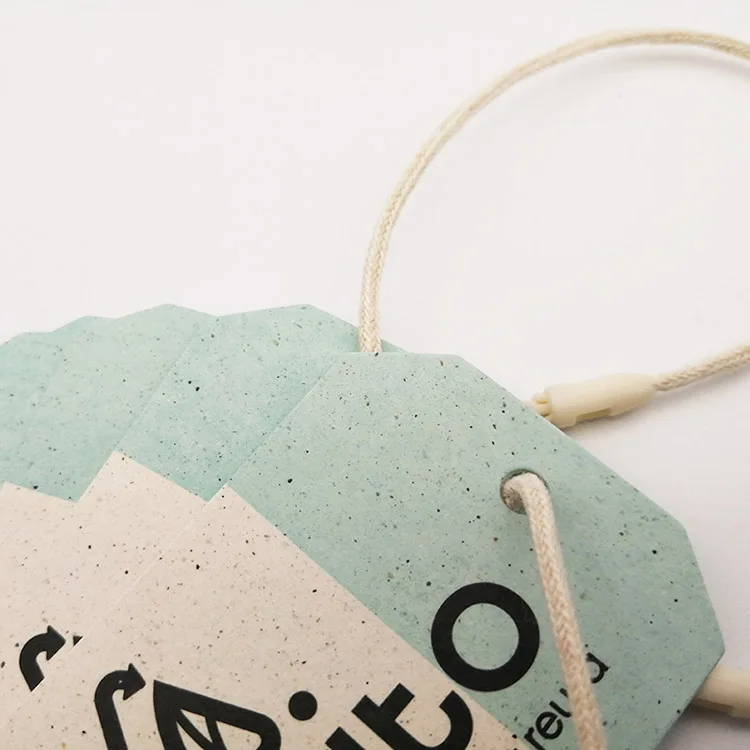 Printing Factory Custom Recyclable T-shirt Matte Sulfuric Acid Paper Tag With Your Logo