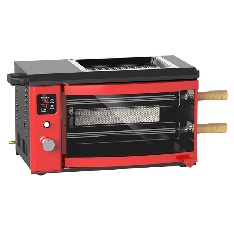 30L Digital Timer Rolling Rotisserie Grill Electrical BBQ Gas Toaster Oven
