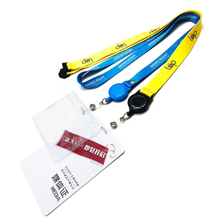 Custom Pantone Color Individual ID Lace Satin Lanyard With Logo