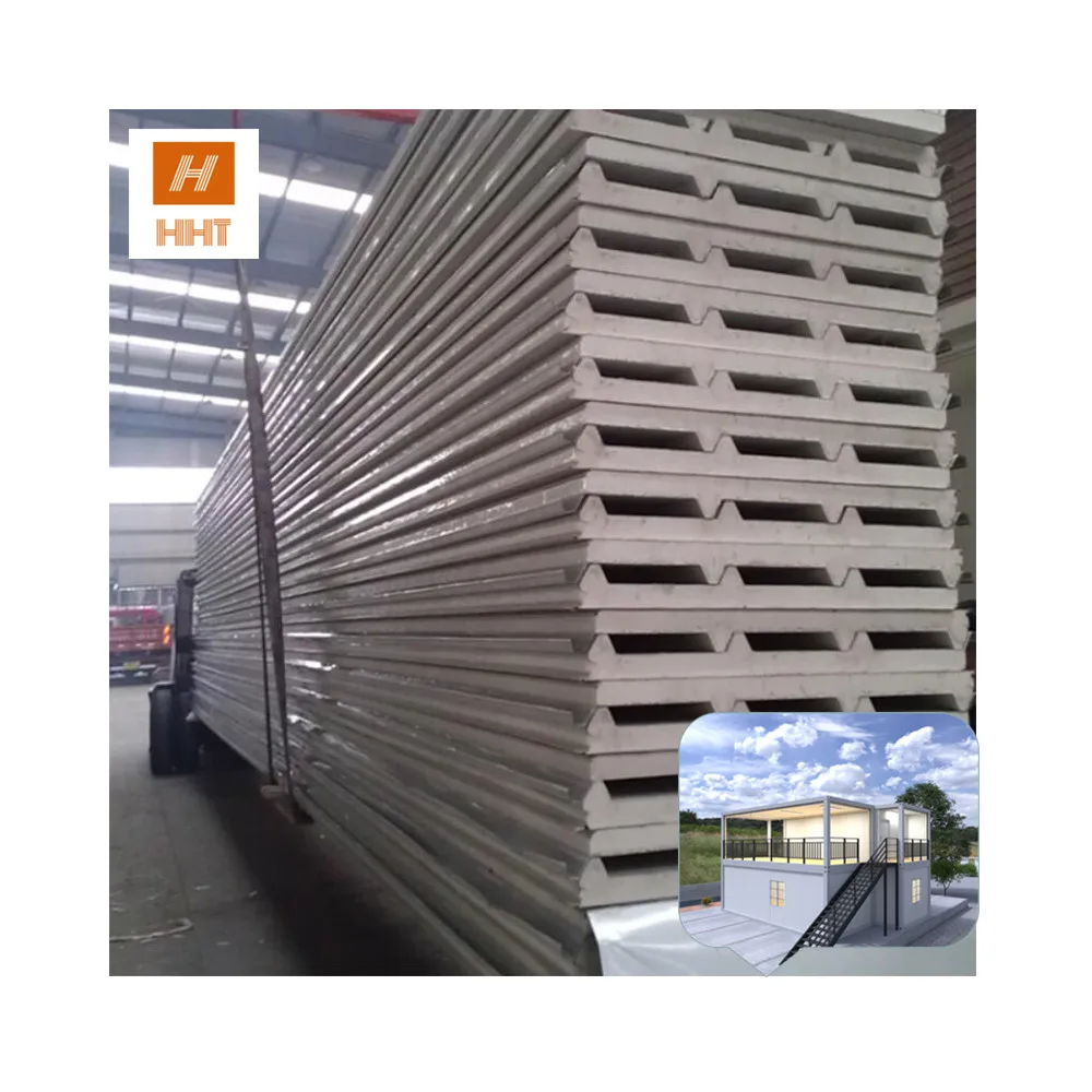 Sandwich panel made of Pu for refrigeration cameras 150mm for buildings warehouses