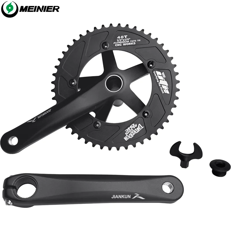 bicycle crank & chainwheel crank set bicycle Integrated CNC Hollow Crank Track Cycle Parts Single Speed Chainwheel