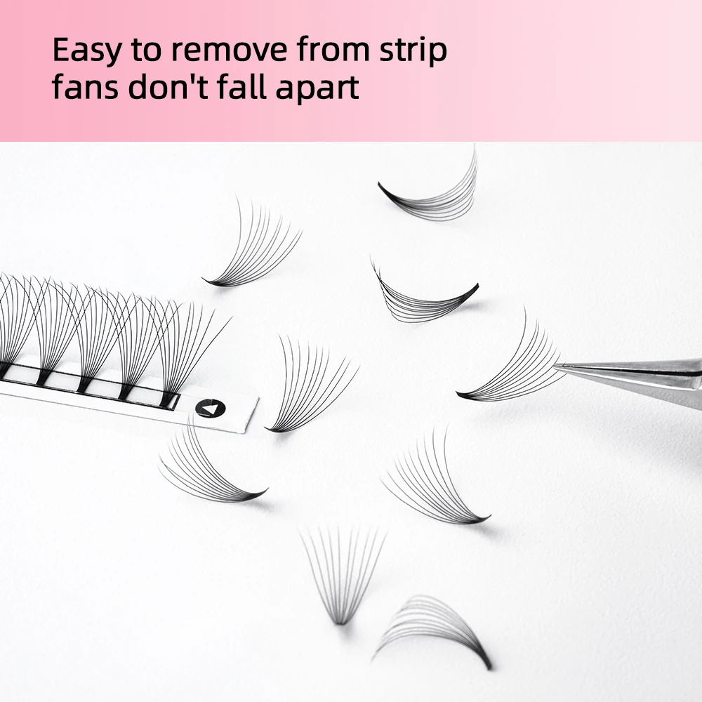 Lashes 12 .05 Korea Premade Russian Volume Lashes Super Fans Needle Point Stem Narrow Base Lightweight Mega Volume Premade Fans