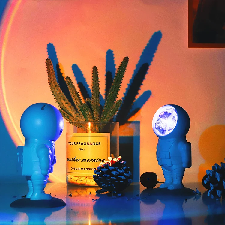 Astronaut Sky Sunset Projection Lamp USB Night Light Projection Lamp Sunset Decoration  Home Lamp Night Light