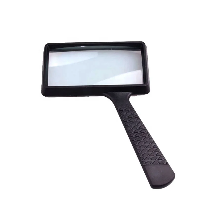 50*100mm 3XHandheld rectangular glass lens high-definition magnifying glass for the elderly to read newspapers and books