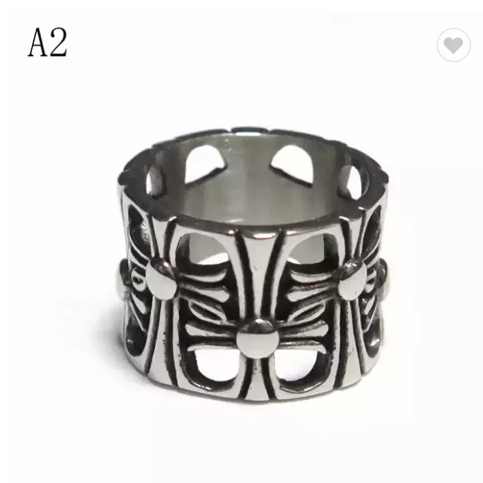 Dropshipping New Hand-woven Women Fashion Vintage Jewelry Punk Adjustable Mens Rings Stainless Steel Jewelry Hip Hop Punk Ring