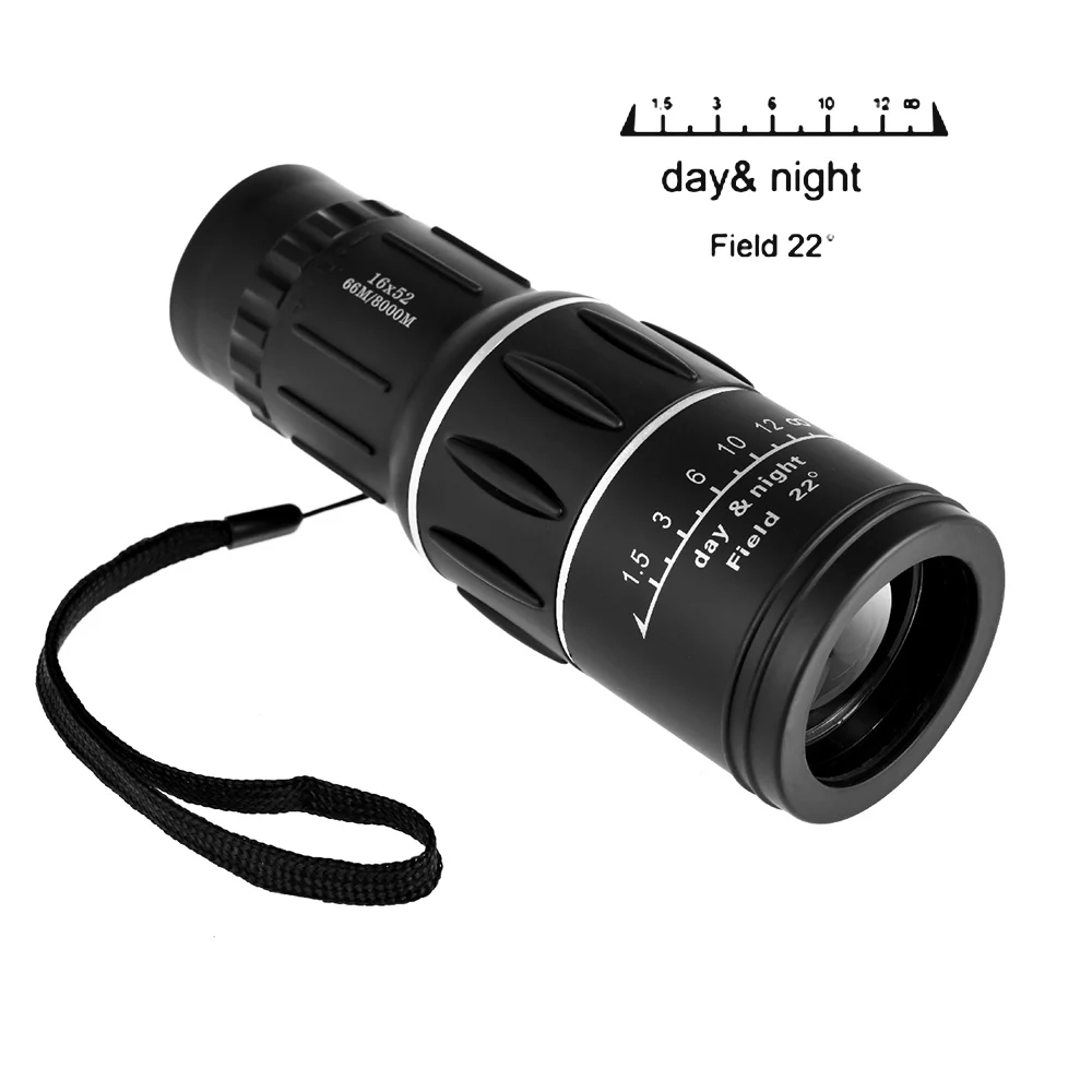 Mini Monocular Bifocal Zoom Binoculars HD 16x52 Night  Hunting Hiking Camping Travel Binoculars