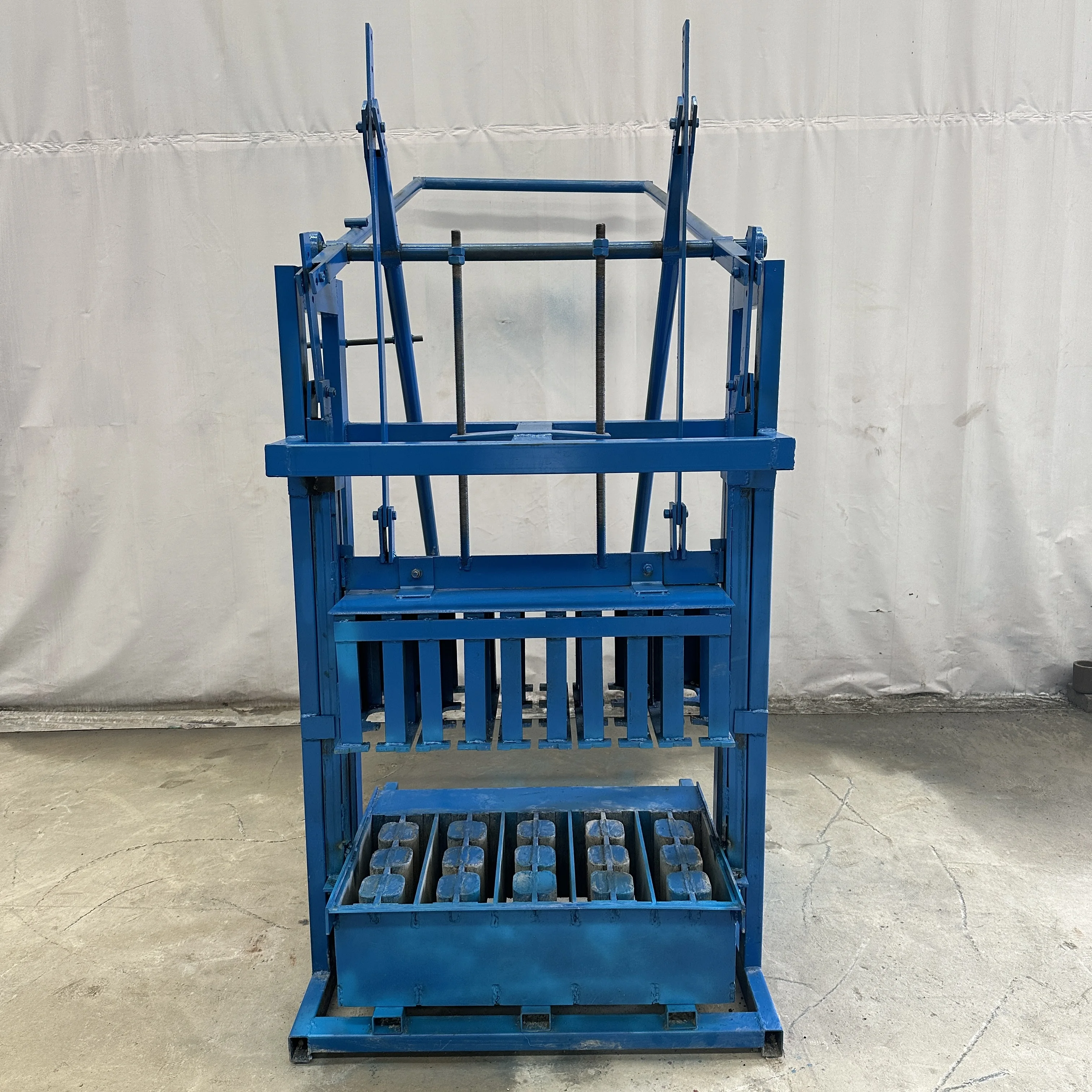 100% manual hand concrete hollow block making machine no need electricity and diesel engine
