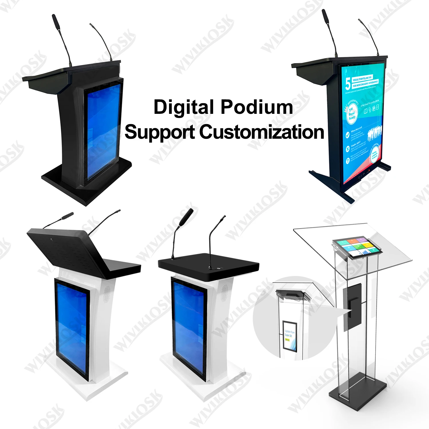 WiViTouch New Designed High Quality Acrylic Smart Digital Podium