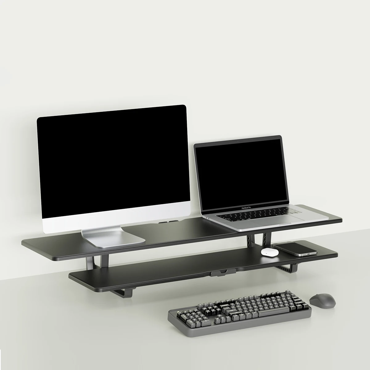 New Product HUB-USB Holder Extendable tablet monitor stand with printer for Computer Desk for Home Office Living Room or School
