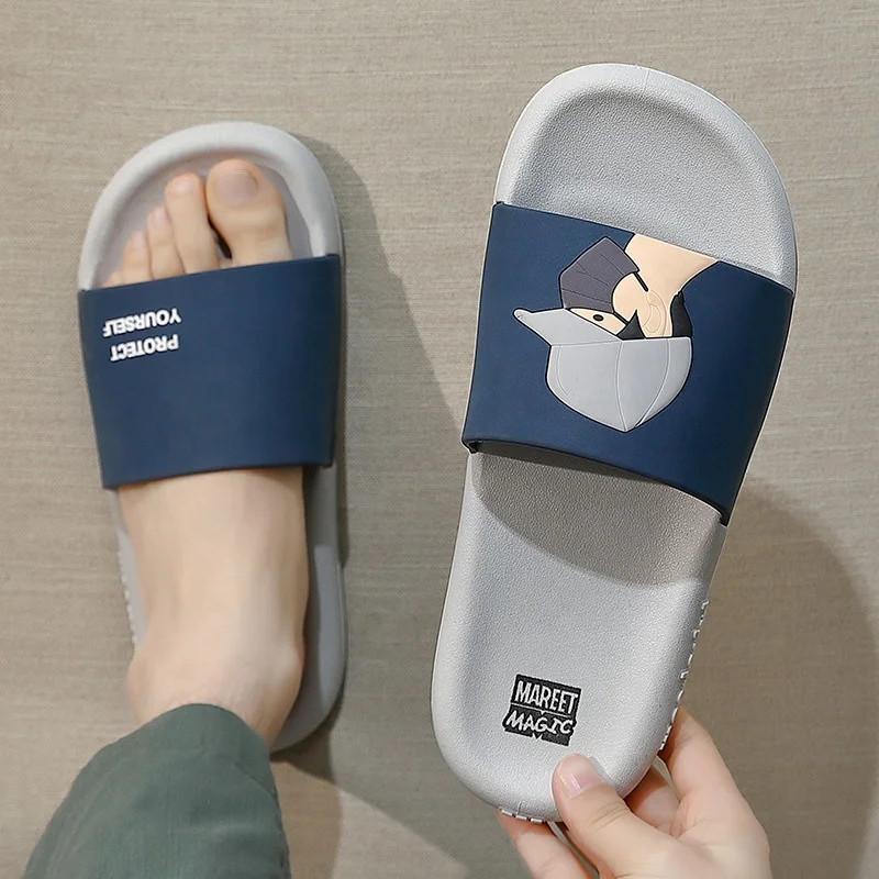 Wholesale Outer Wear Cartoon Cute Sandals Slippers Indoor Deodorant Household Bathroom Non-Slip Thick-Soled Rubber Slippers