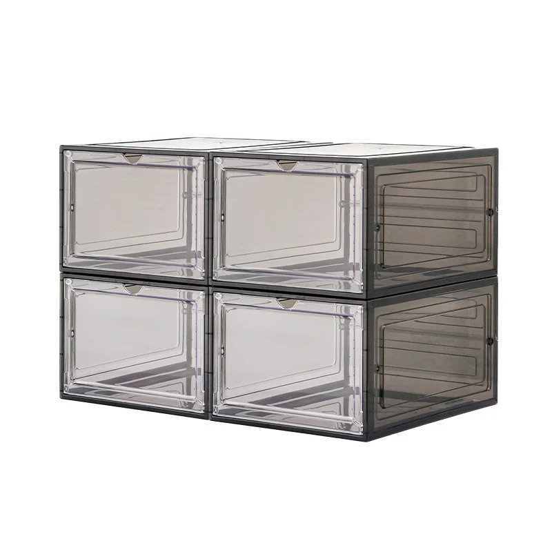 Пластиковая коробка для хранения обуви пластиковая Штабелируемая кроссовок прозрачная пластиковое хранение