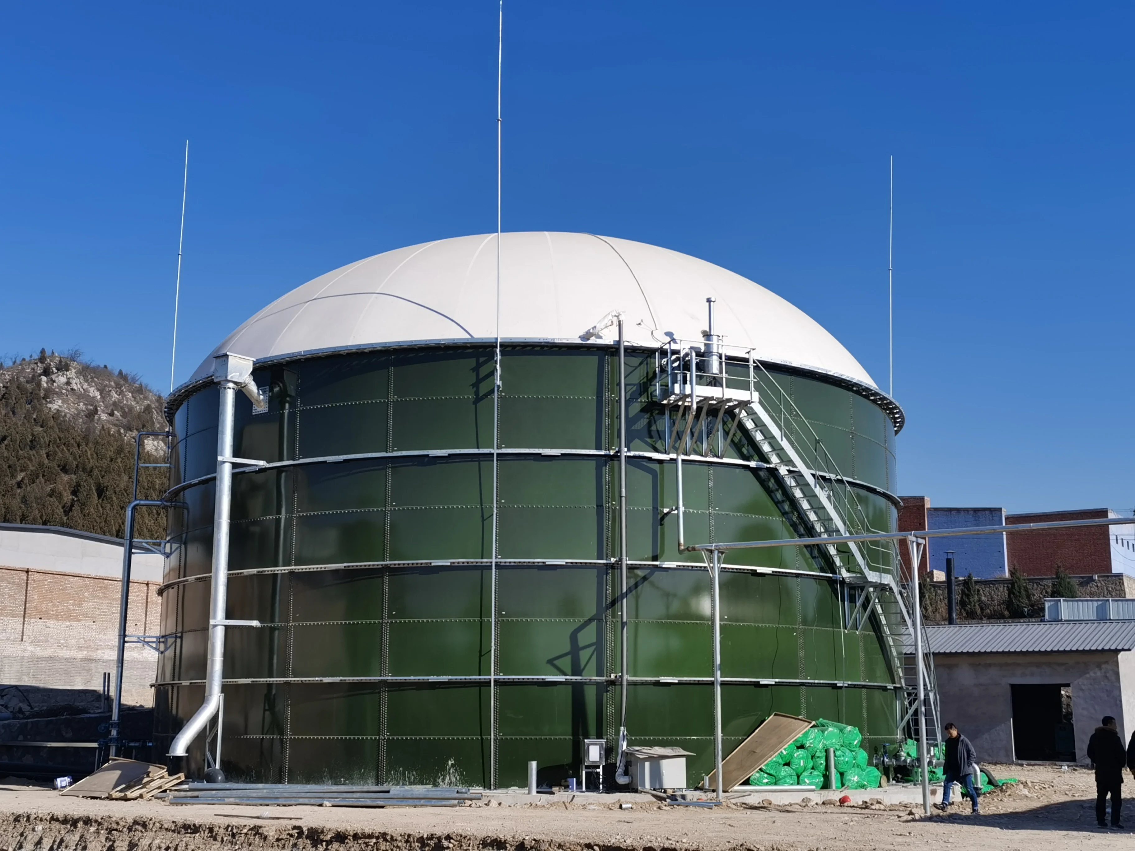 Всемирно популярные биодигесторные резервуары система биогаза био-резервуар для унитаза стекло сплавленное к