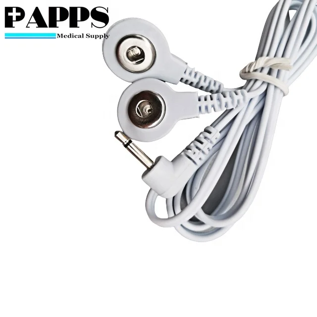 Customized Tens Medical Snap Button Cable ECG Cable TENS Electrode Lead Wires Use for Tens Unit