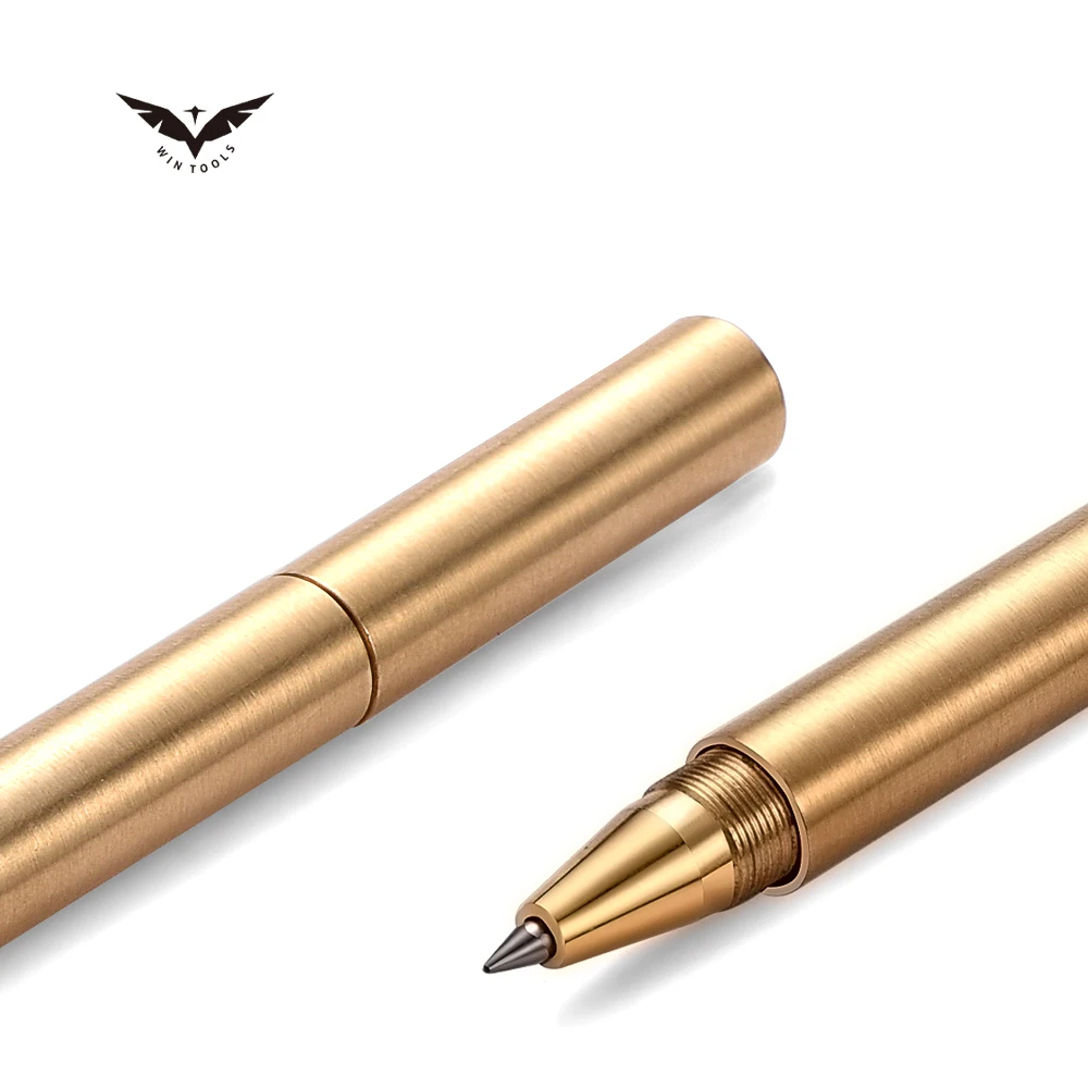 Promotional metal roller pen  luxury gift gold copper brass ballpoint pens with custom logo engraving