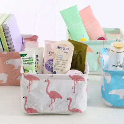 2021 Cotton and linen cloth storage box toys storage baskets cloth bags
