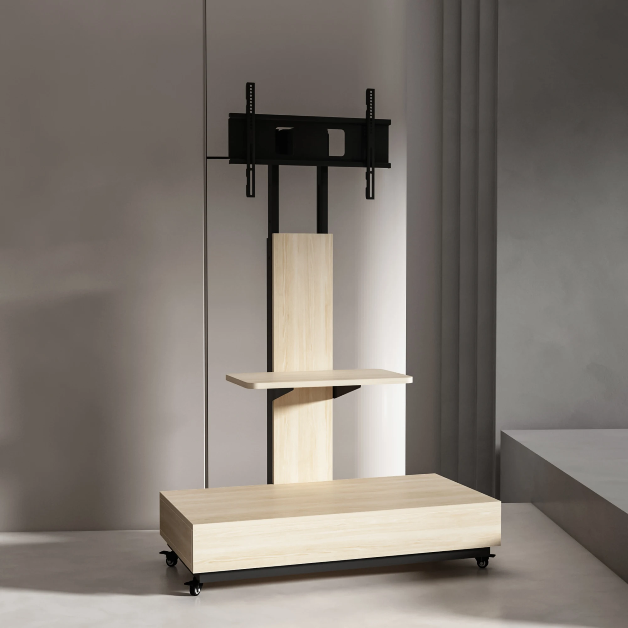 Mobile TV Cart Rooling TV Stand with Wheels for 32 to 75 Inch LCD LED OLED Plasma Flat Panel