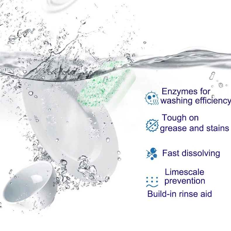 Wholesale Dishwasher Detergent Tablet Dish Tabs Cleaning Dish Washing Concentrated Rinse Block Detergent Dish Washer