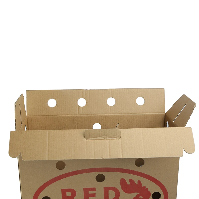 Custom Kraft Hole Paper Cardboard Animals Pet Carriers Carton Box Chick Shipping Boxes With Handle