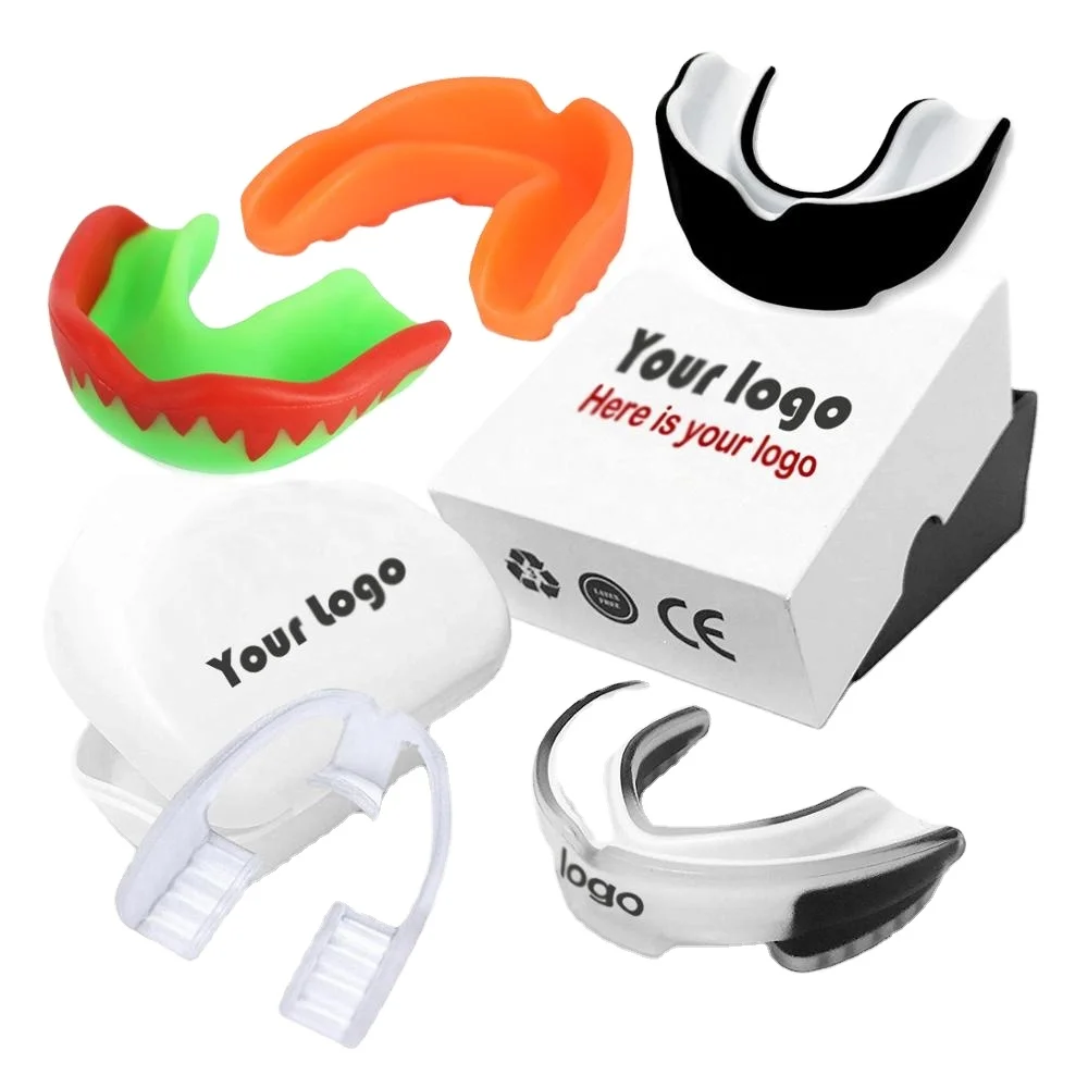 Custom Logo Boxing Mouth Guard & Sports Football Basketball MMA Muay Thai Gum Shield Gumshield Mouthguards & Protector Bucal