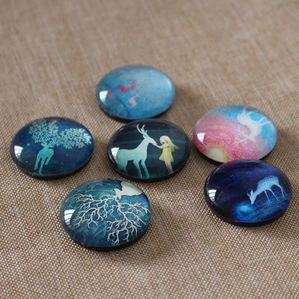 Wholesale Souvenir Custom Round 3D Crystal Glass Fridge Magnet Gift With Custom Printed