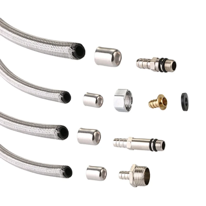 Braided Hose For Faucet Factory Provide Ss Explosion Flexible Hose for Kitchen Faucet Water Hose Bathroom Toilet Stainless Steel