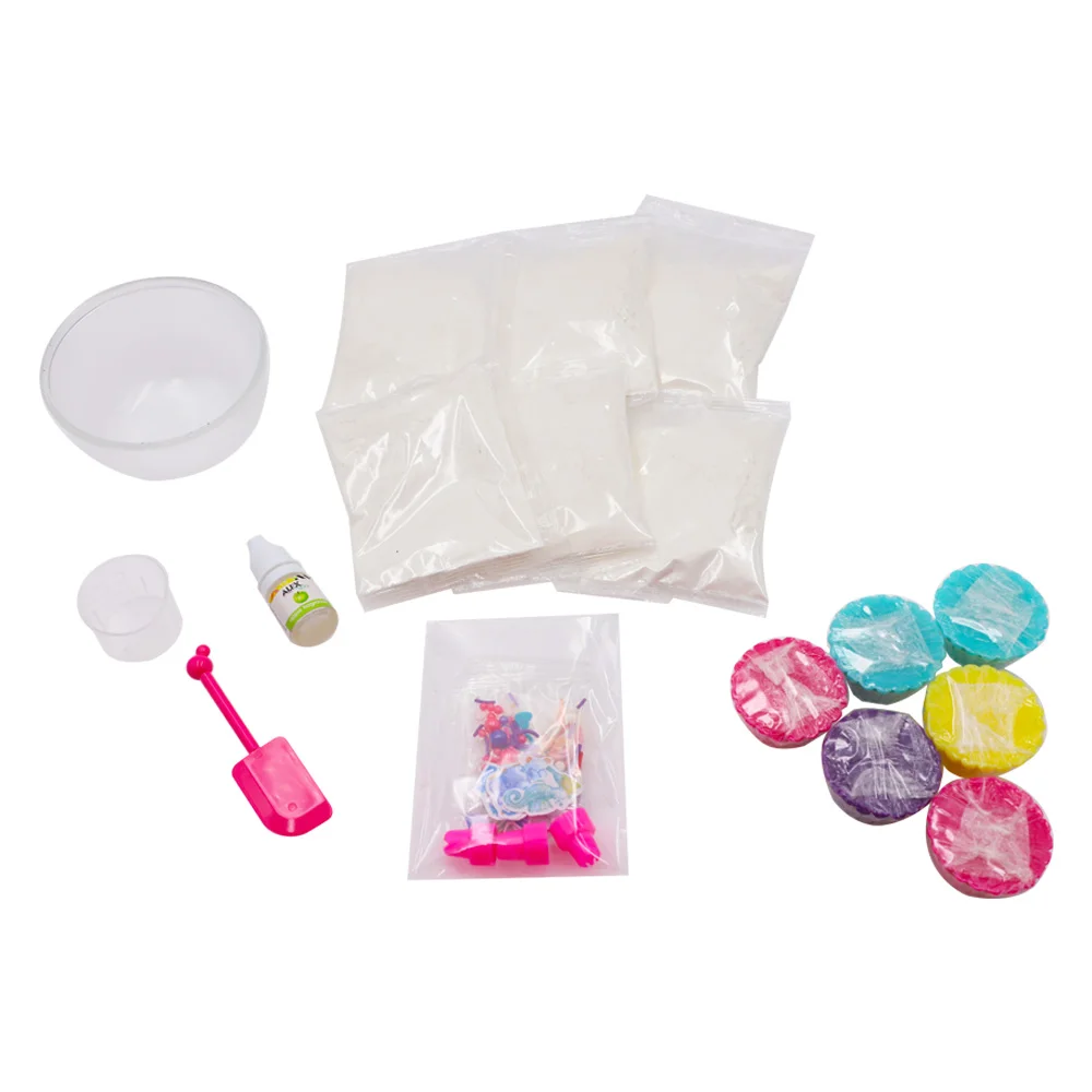 Mini colorful private label OEM handmade washing soap vegan essential oil organic gift set DIY bath soap kit for Kids