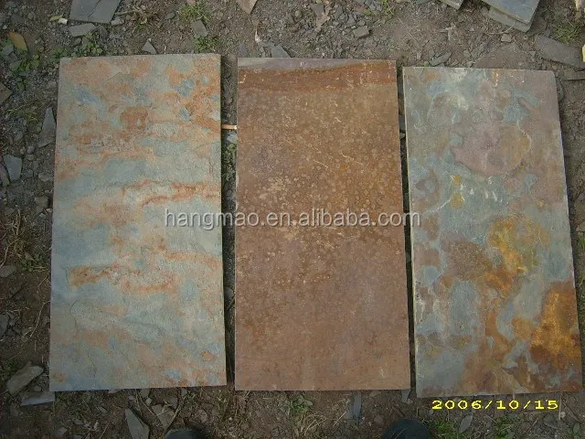 600x300mm Competitive Price Chinese Nature Surface Rusty Slate Floor Tiles