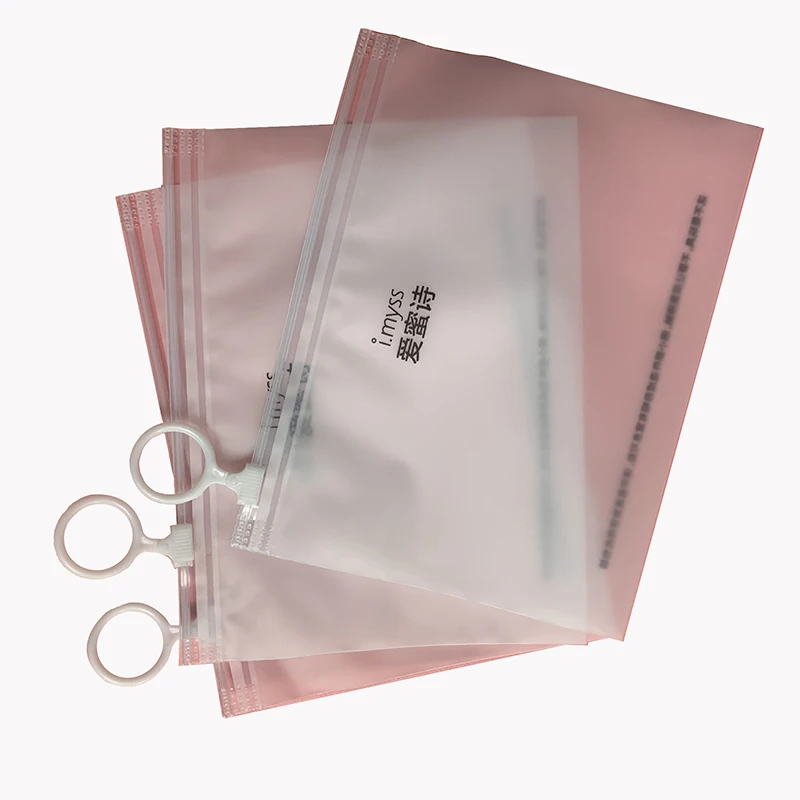 Custom printed apparel logo gift clear vinyl pvc zipper bags