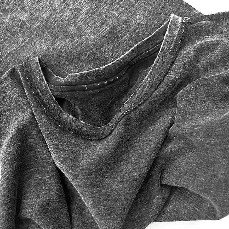 New fashion custom logo print 95% polyester 5% screen printing loose black acid washed t-shirts for women