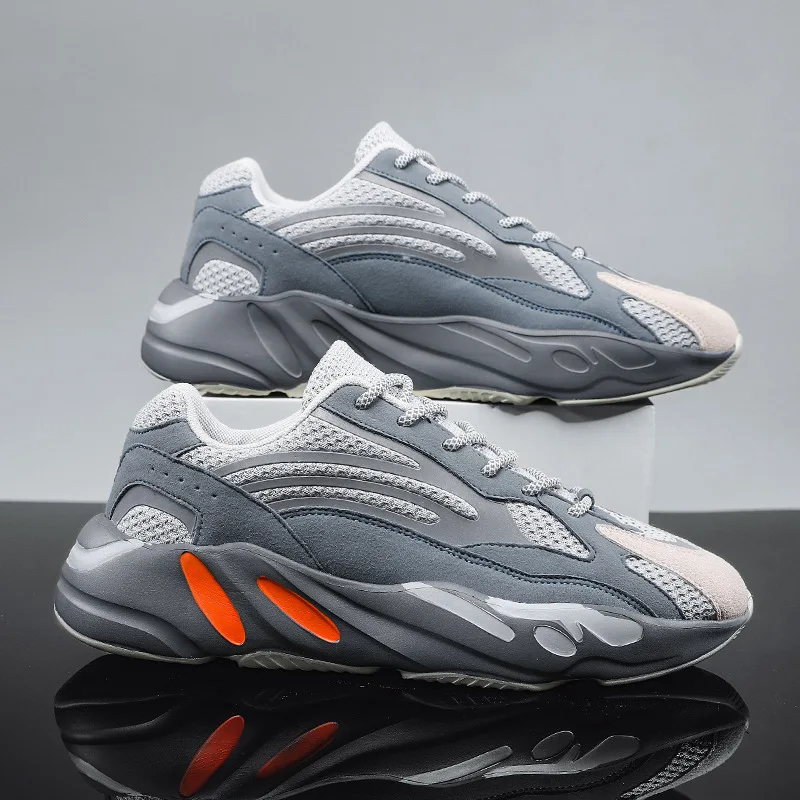  2021 модная трендовая Мужская обувь большого размера yeezy 700 повседневная дышащая сетчатая спортивная для