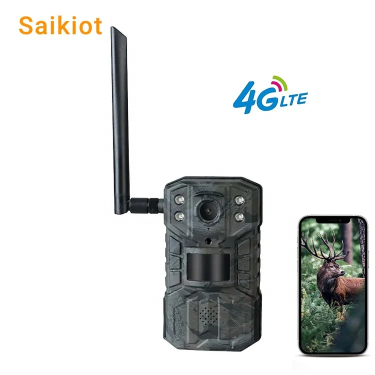 Saikiot Mobile App Control PIR Motion Detection Forest Camera Waterproof Hunting Trail Camera Outdoor Hunting Camera 4G