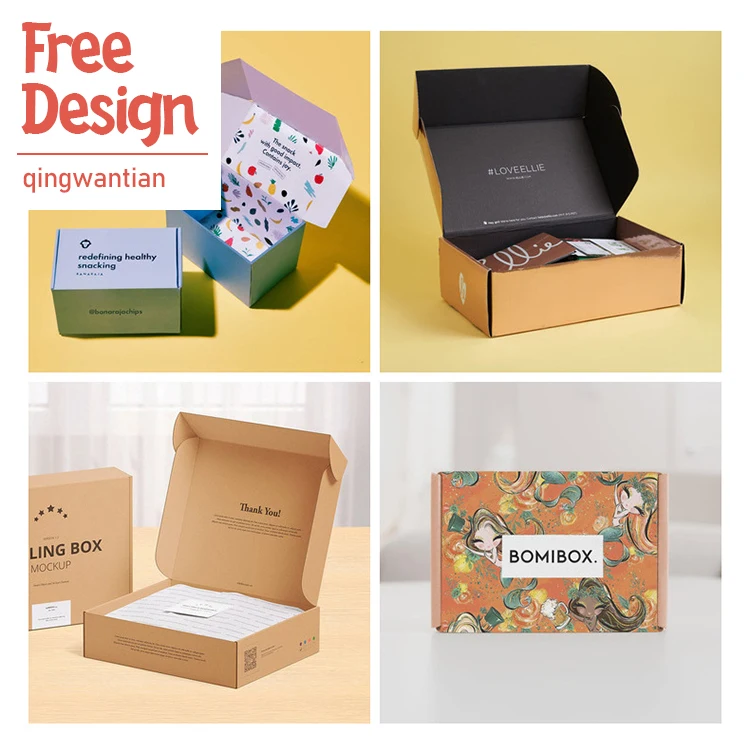 Индивидуальные гофрированные складные упаковочные коробки отправка почтовых ящиков с индивидуальным логотипом