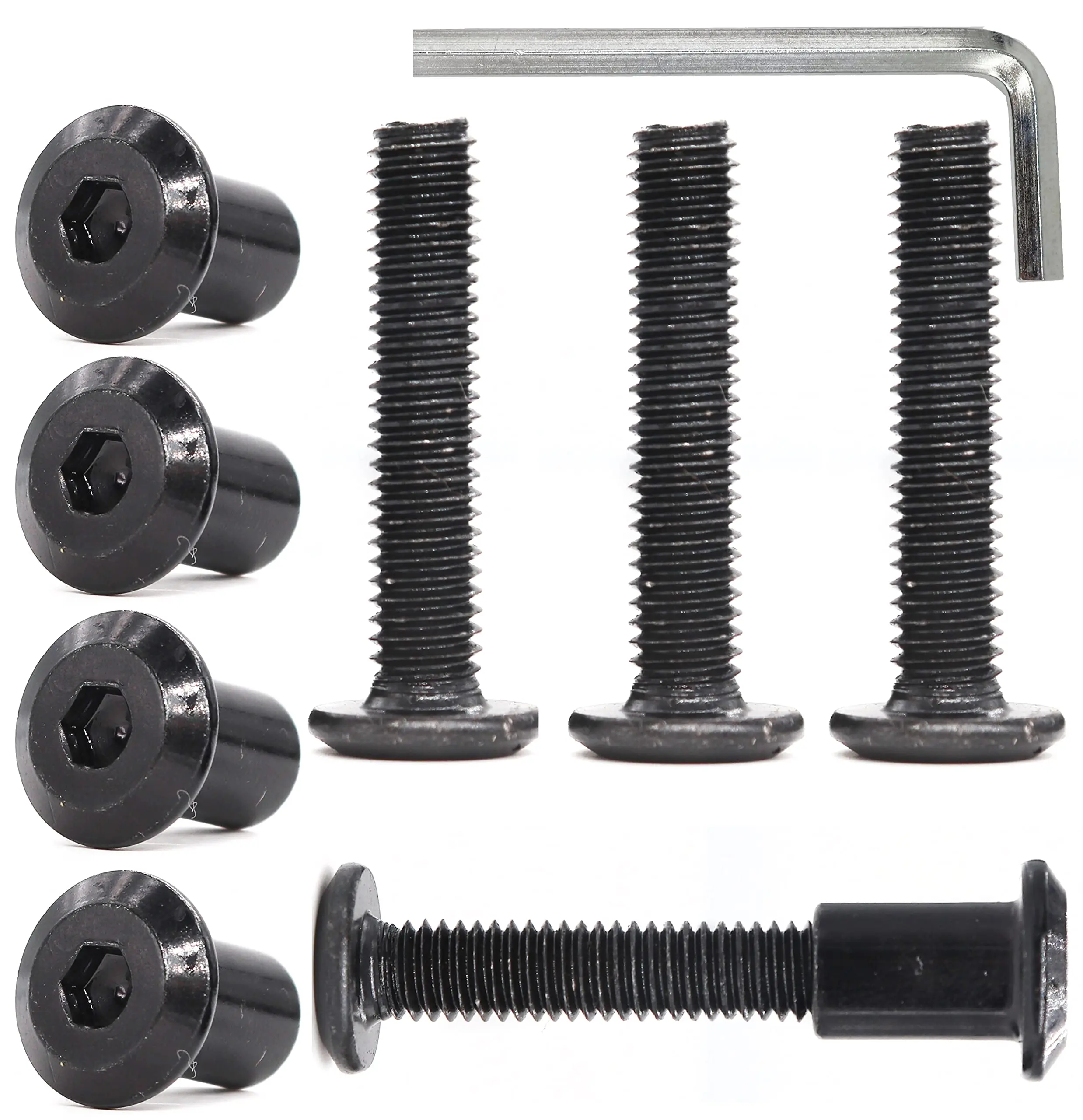 Joint Connector Screws Stainless Steel Black Hex Socket Head Furniture Bolt Nut Set Male And Female Binding Post Chicago Screw