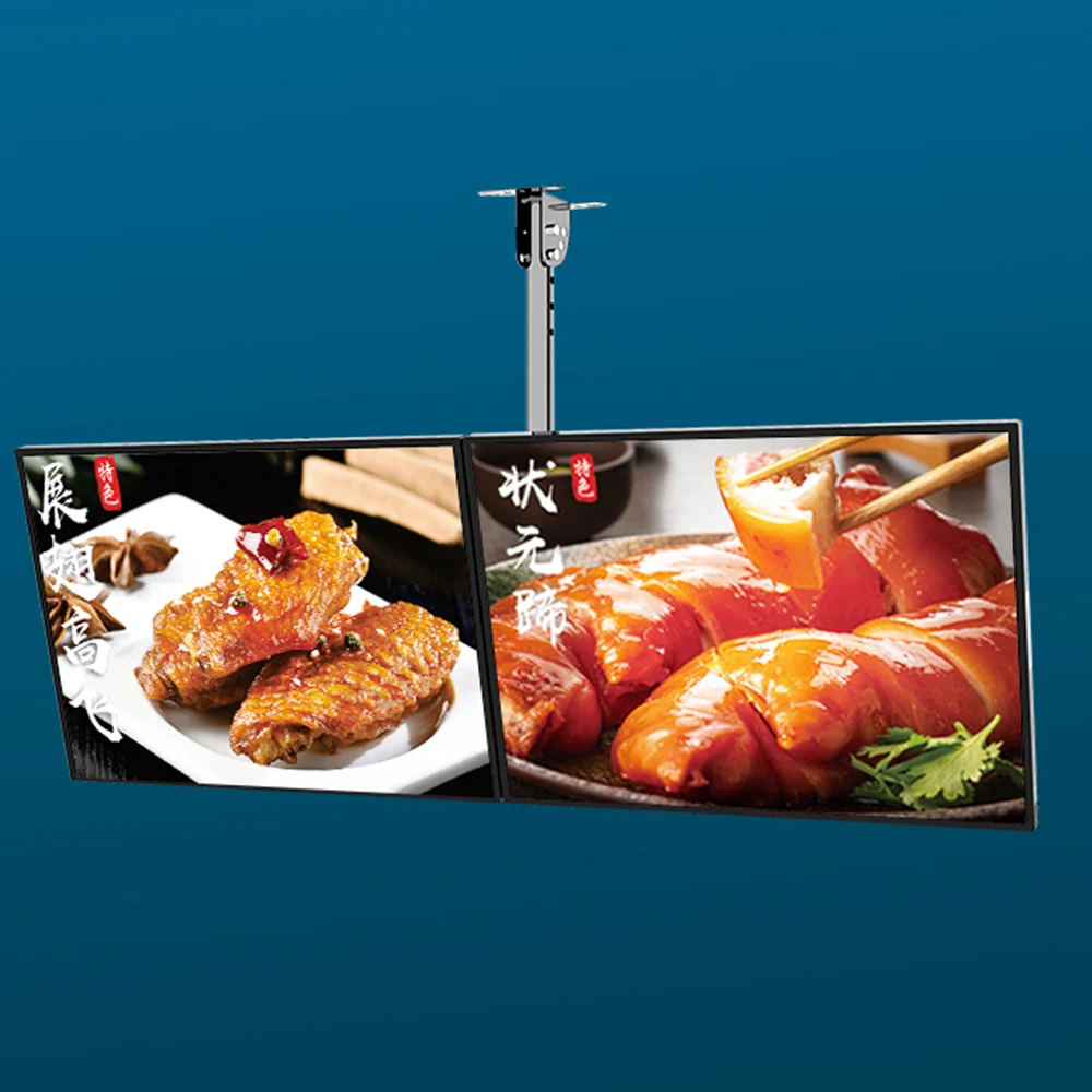  Magnetic absorption ultra-thin TV light box billboard hanging wall milk tea shop menu ordering price list display