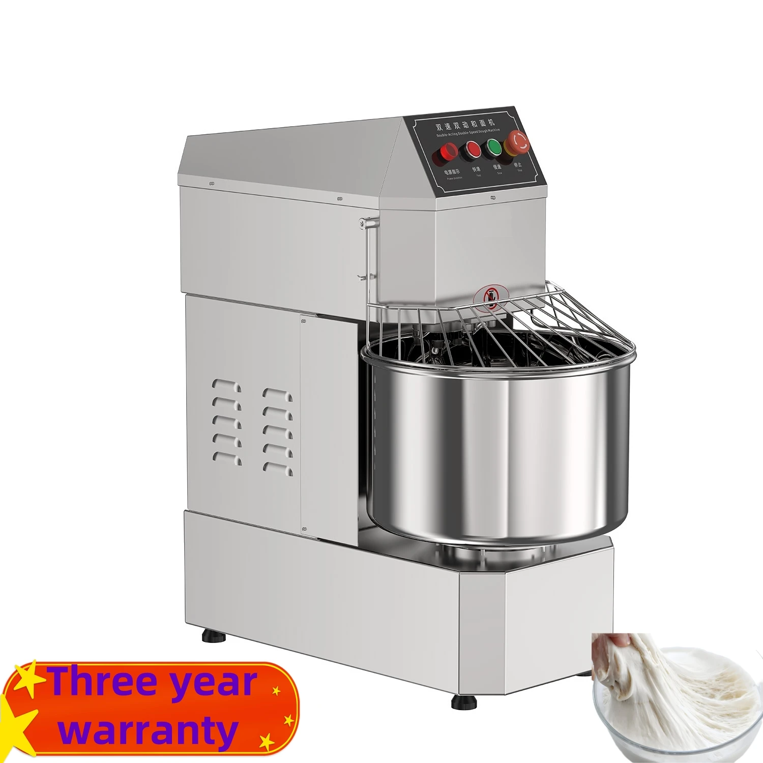 Double Action Double Speed Spiral Dough Mixer Micro-panel Spiral Dough Mixer bread dough kneading machines