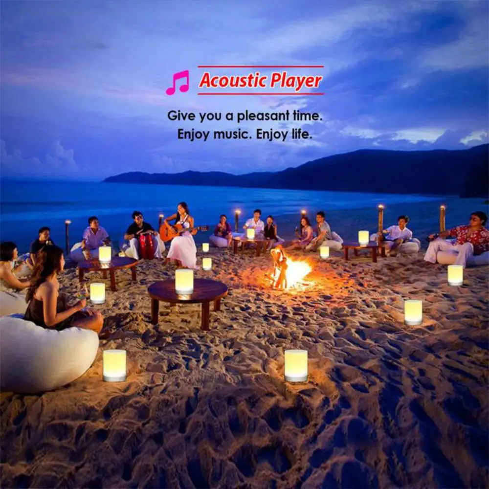 Wholesale Rechargeable  Bluetoothes Speaker Music Light  Music RGB Light Touch Control  Bedside Lamp for Home