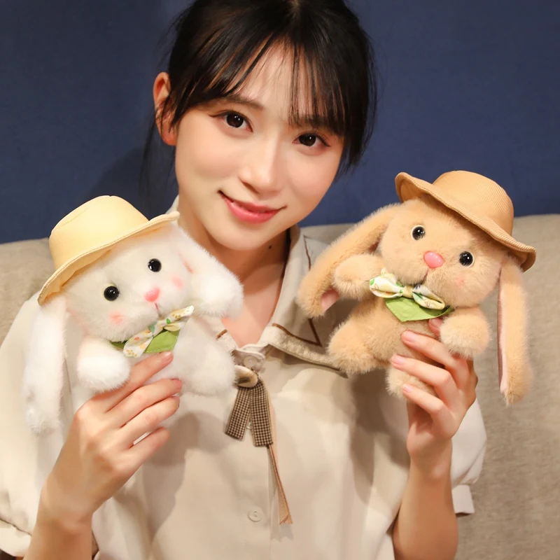 Custom Kawaii Plush Toy Bunny Stuffed Animal Plush Easter Long Eared Bunny Super Soft Cartoon Plush Toy Bunny Kids Gifts