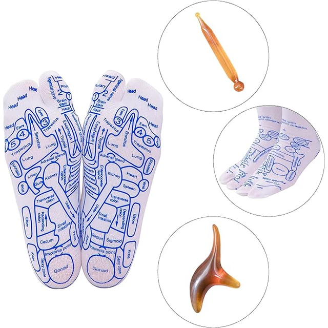 Factory Surprise Price Reflexology Socks Manual Foot Acupressure Crew Socks With Trigger Point Massage Tool Acupoint Socks